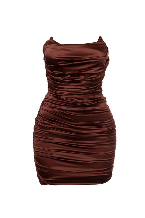 STUNNA DRESS BROWN