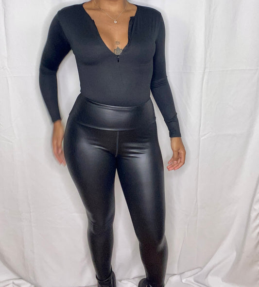 LICORICE BODYSUIT TOP