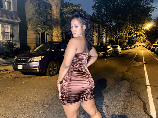 STUNNA DRESS BROWN