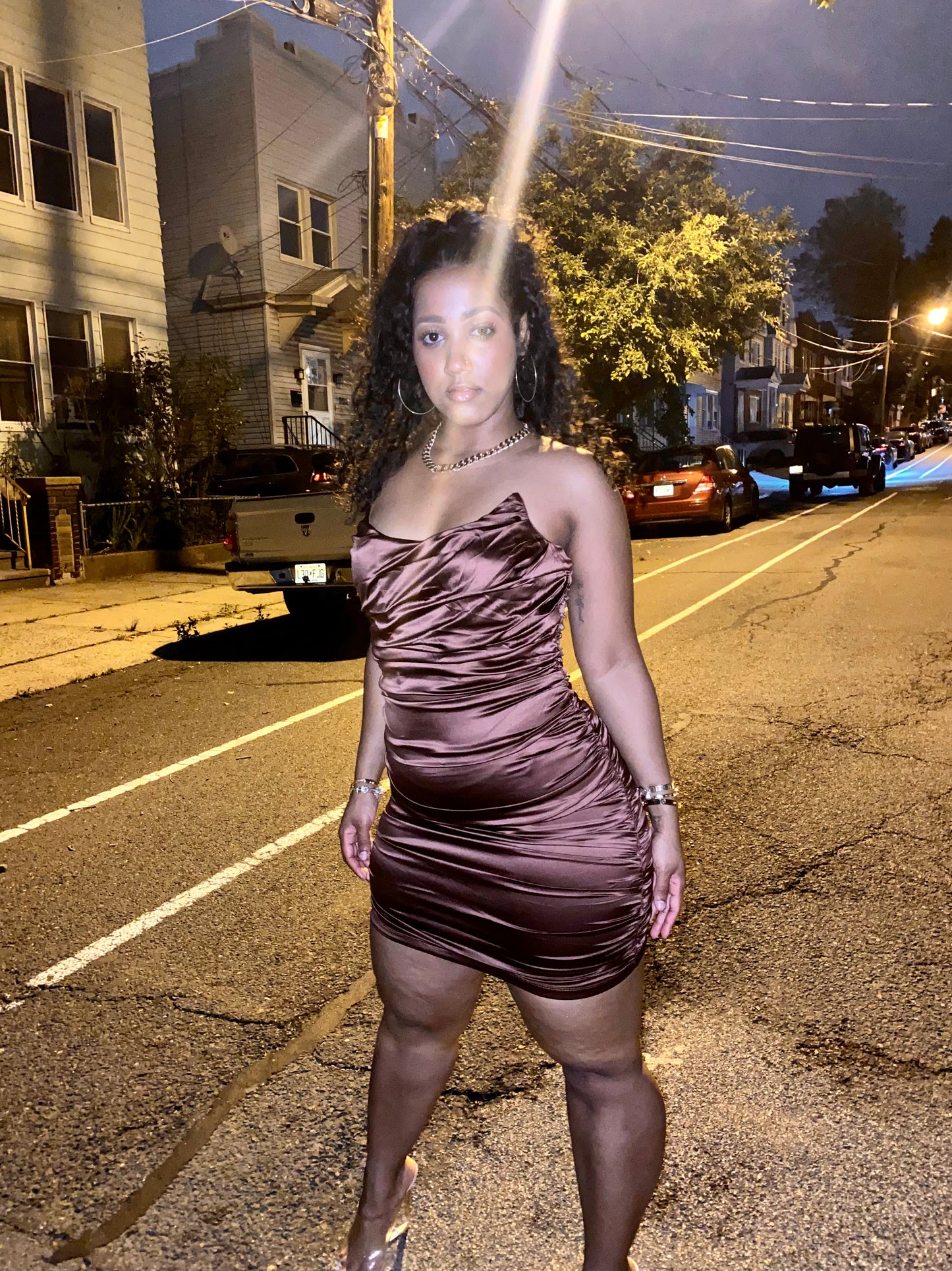 STUNNA DRESS BROWN